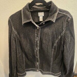 Ann Taylor Loft size 14 - stretch- Black Jean Jacket - Ladies -